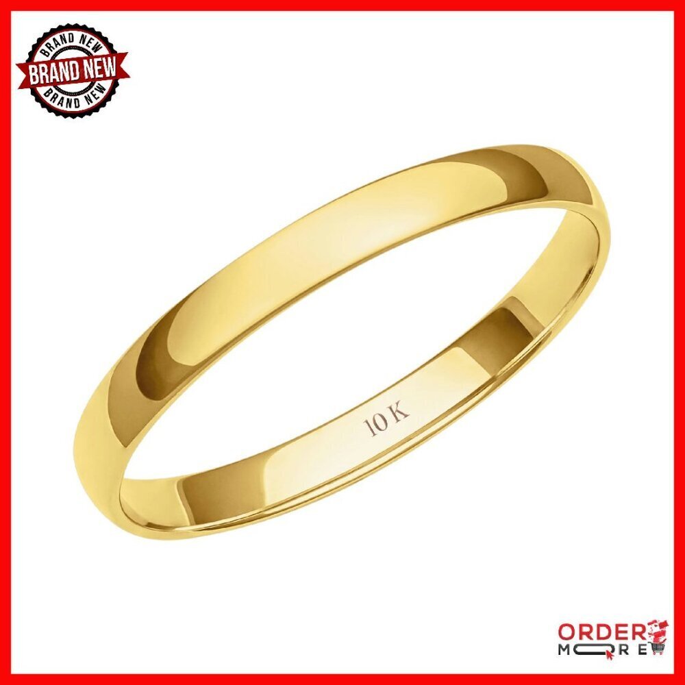 Petite 2mm Solid Gold Wedding Band, Size 5.5, Resizable, Classic Style